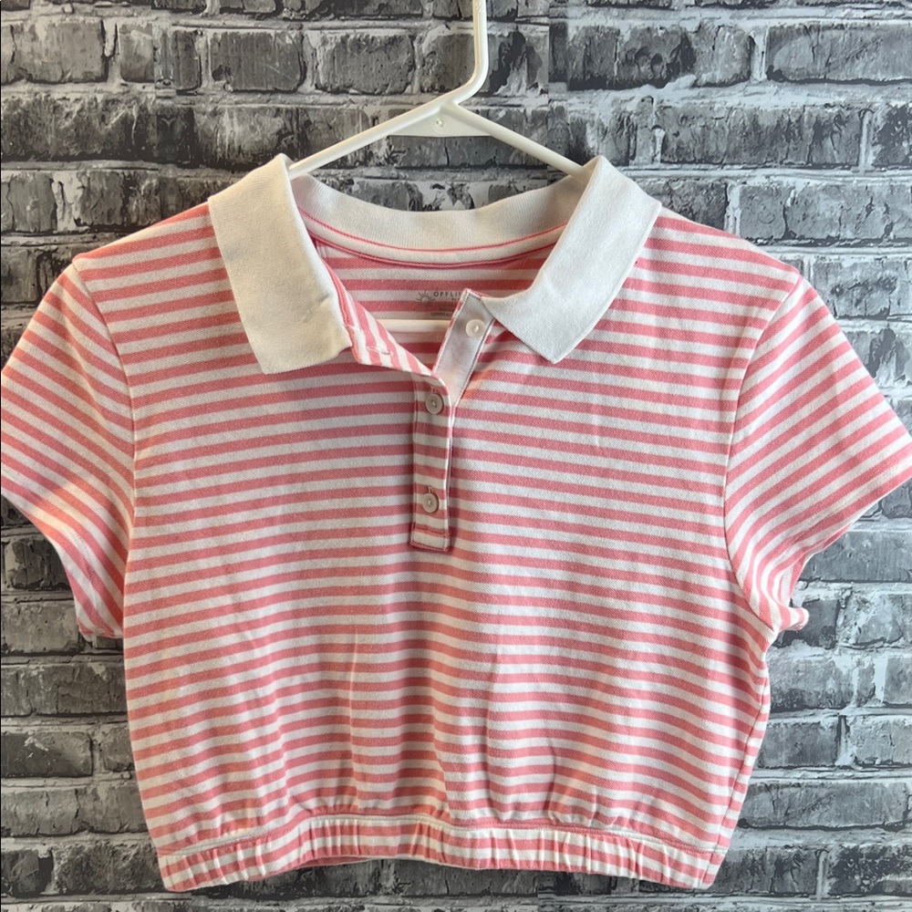 NWT‎ Offline by Aerie Polo cropped Shirt